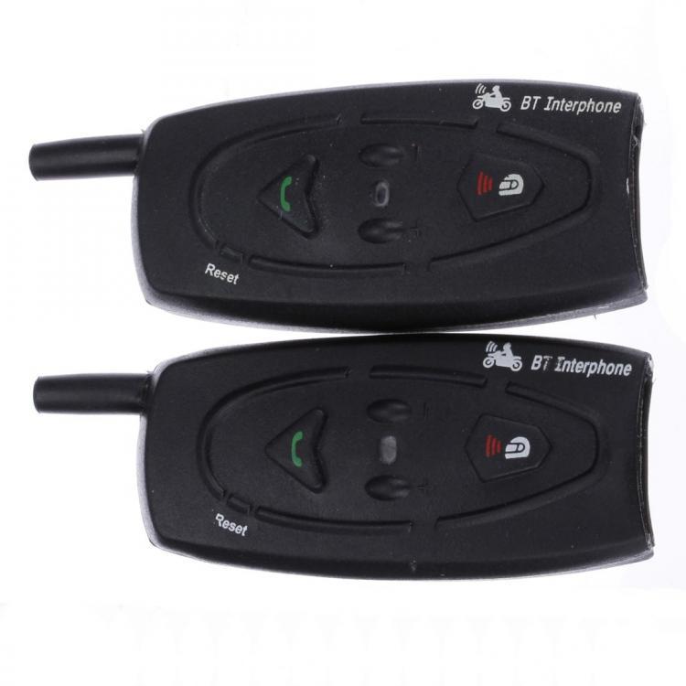 shopping קסדות לאופנוע 2pcs 500m Motorcycle Helmet Intercoms GPS Phone Headsets A2DP with bluetooth Function