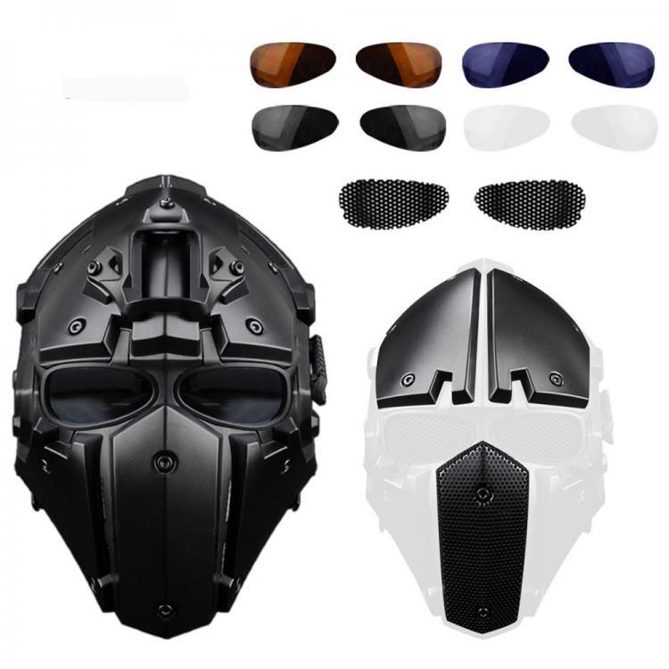 shopping קסדות לאופנוע Multifunctional Motorcycle Motocross Anti-shock Tactical Military Adjustable Helmet+Fan+Mask+Goggles