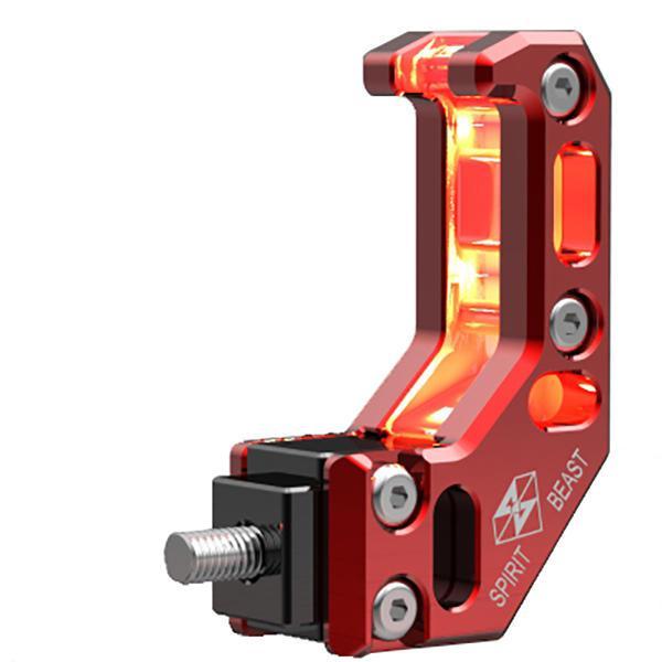 shopping קסדות לאופנוע DC12V 0.5W Motorcycle Helmt Hook With LED Light Lamp Casque Clasp Clip Red