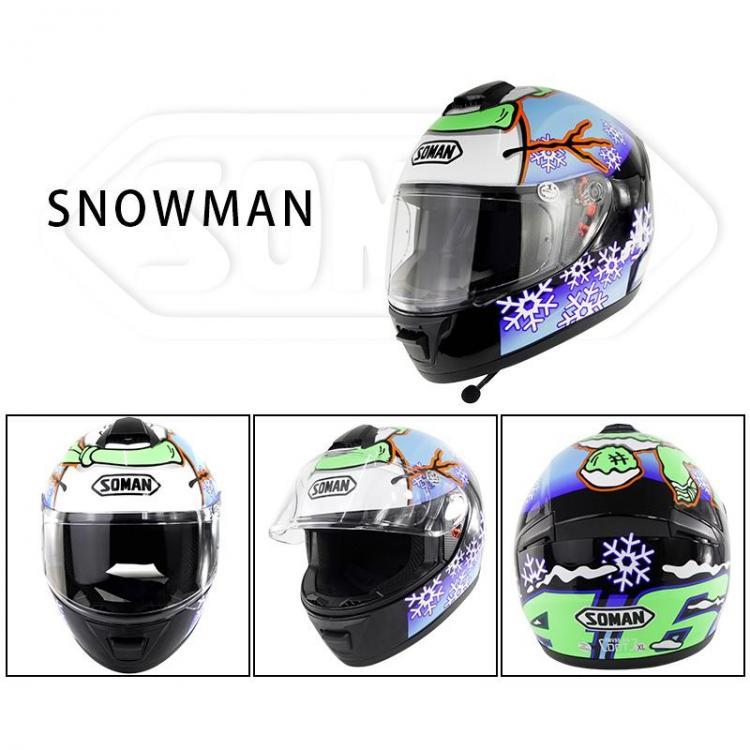 shopping קסדות לאופנוע Soman SM962 DOT Motorcycle Helmet Full Face Motocross With bluetooth Headset
