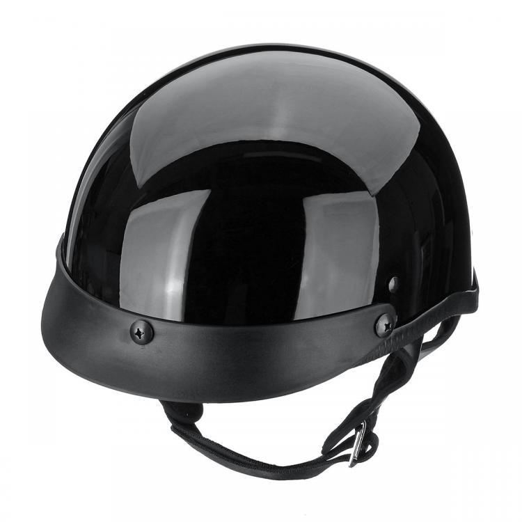 shopping קסדות לאופנוע DOT CE Motorcycle Half Face Helmet Chopper Cruiser Scooter ABS Shell M-XXL Black