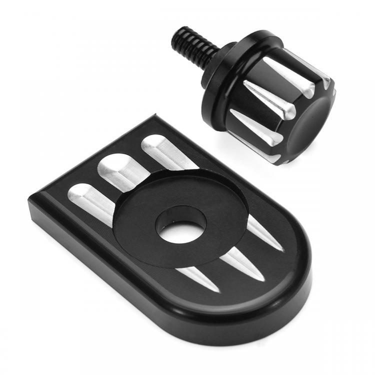 shopping גוף ושלד האופנוע Seat Bolt Screw Mount Tab Cover For Harley Dyna Street Glide Fatboy 96-15 1/4-20