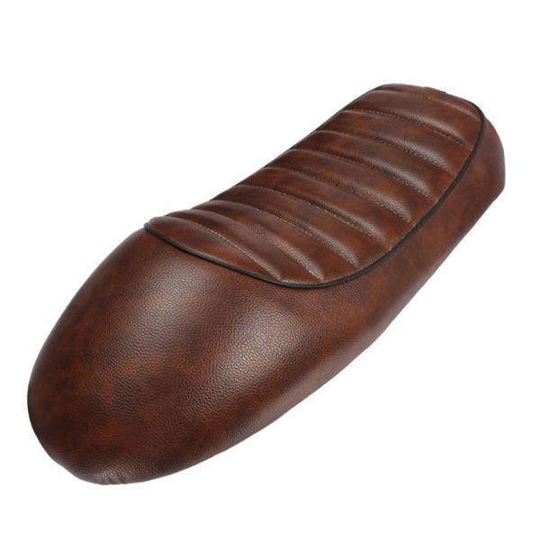 shopping גוף ושלד האופנוע Motorcycle Cafe Racer Seat Brown Hump Vintage Saddle Universal For Honda