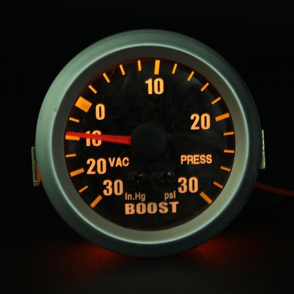 shopping גוף ושלד האופנוע Carbon Fiber Face Mechanical Boost Vacuum Gauge Autometer 2