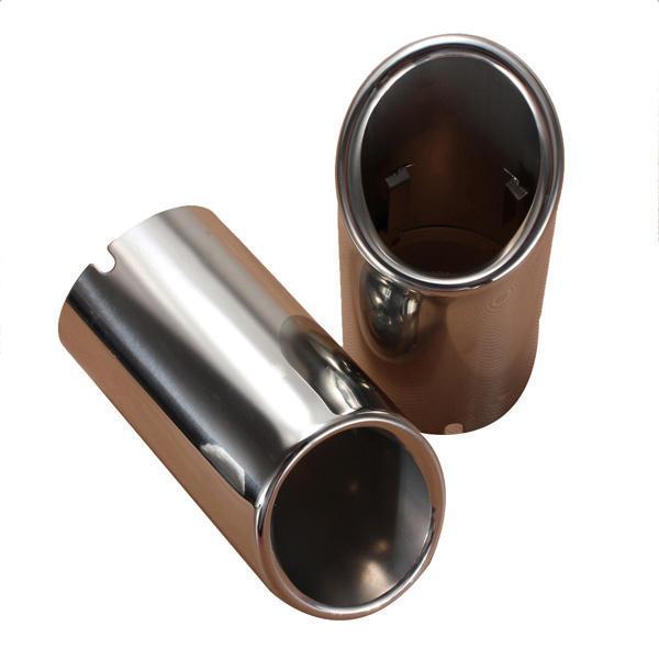 shopping גוף ושלד האופנוע 2PCS Chrome Exhaust Muffler Tip Pipes For 09-12 Audi A4 Q5