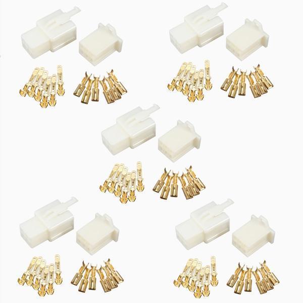 shopping גוף ושלד האופנוע 5sets 6 Way 2.8mm Connector Terminal Kit For Car Motorcycle Pin Blade Scooter ATV