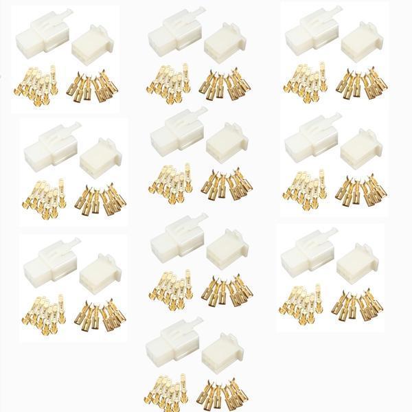 shopping גוף ושלד האופנוע 10sets 6 Way 2.8mm Connector Terminal Kit For Car Motorcycle Pin Blade Scooter ATV