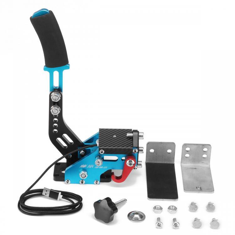 shopping גוף ושלד האופנוע 14Bit PC Hall Sensor USB Handbrake Hydraulic Lever SIM With Fixture Clamp For Racing Games G25/27/29 T500 FANATECOSW DIRT