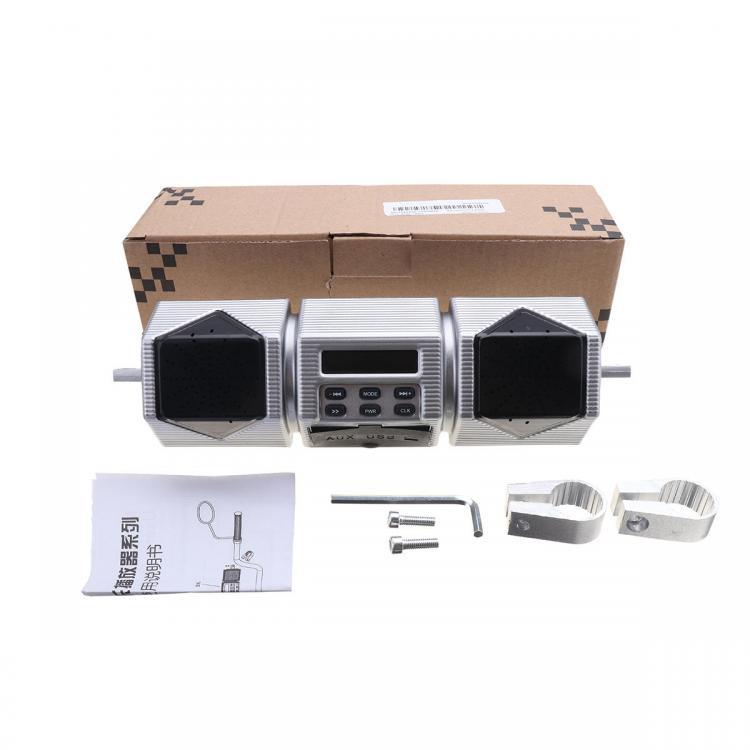 shopping גוף ושלד האופנוע Waterproof Motorcycle bluetooth Speaker Audio Radio MP3 Sound System FM Stereo Gold/Sliver