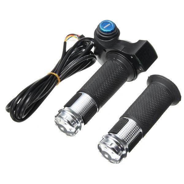 shopping גוף ושלד האופנוע 24V 36V 48V Scooter EBike Electric Throttle Grip Handlebar With LED Digital Meter