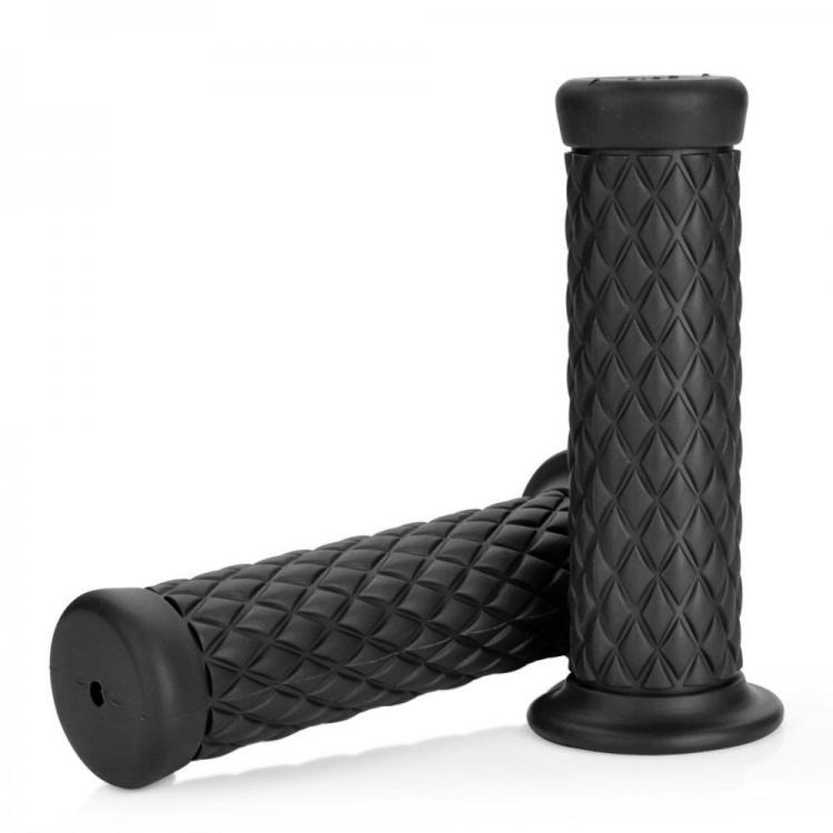 shopping גוף ושלד האופנוע 25mm Motorcycle Handlebar Hand Grip Black Cafe Racer Bubber Clubman Custom For Honda/Harley