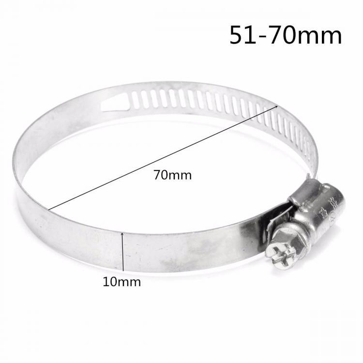shopping גוף ושלד האופנוע Multi-purpose Pipe Clamps Hose Clips Stainless Steel For Motorcycle Exhaust Pipe Faucet