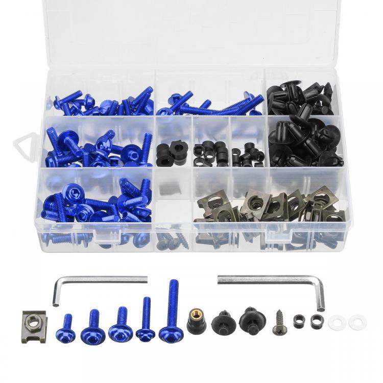 shopping גוף ושלד האופנוע 177pcs Motorcycle Fairing Bolt Kit Nuts Fastener Clips Screws For Honda/KawasakiYamaha/Suzuki