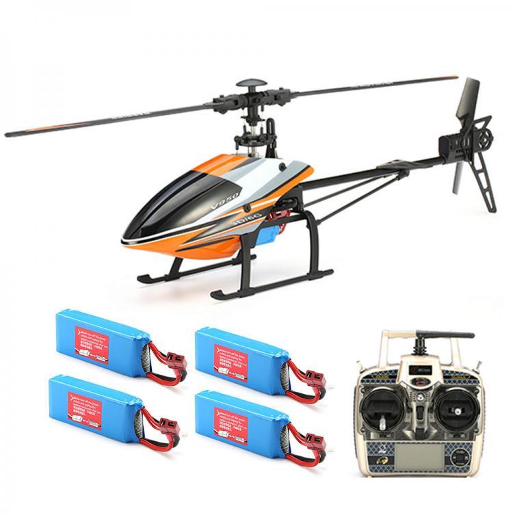 shopping רחפנים WLtoys V950 2.4G 6CH 3D6G System Brushless Flybarless RC Helicopter RTF With 4PCS 11.1V 1500MAH Lipo Battery