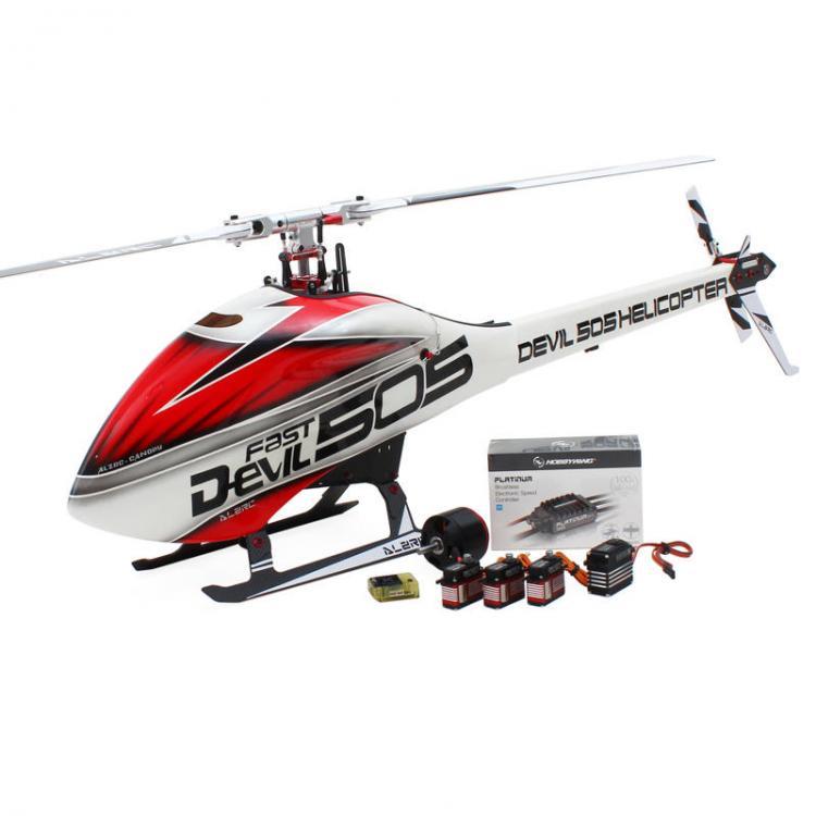 shopping רחפנים ALZRC Devil 505 FAST RC Helicopter Super Combo With Hobbywing 120A V4 Brushless ESC