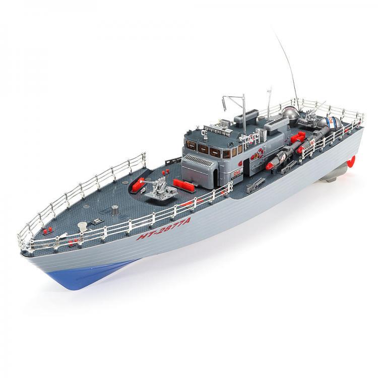 shopping רכב על שלט 1/115 2.4G EHT-2877 Missile Destroyer RC Boat 4km/h With Two Motor And Light Vehicle Models