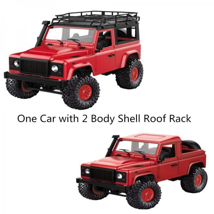 shopping רכב על שלט MN90 1/12 2.4G 4WD Rc Car W/ Front LED Light 2 Body Shell Roof Rack Crawler Monster Truck RTR Toy