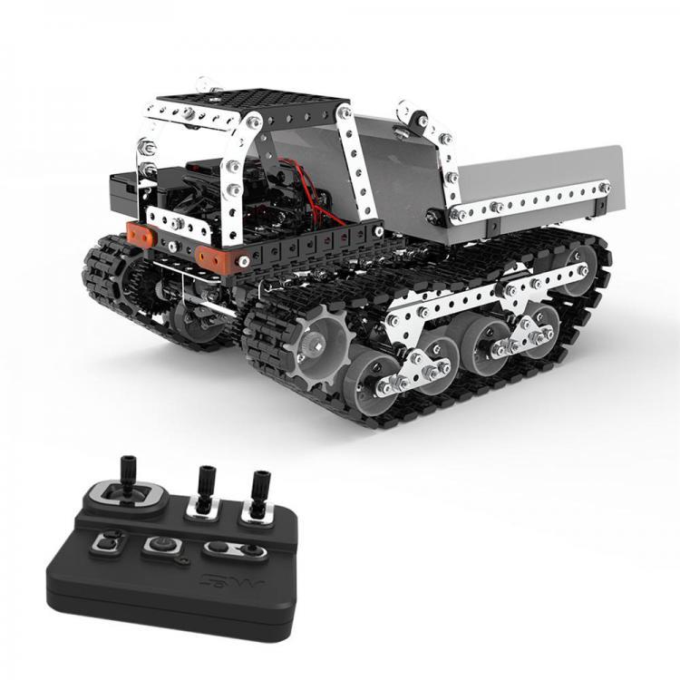 shopping רכב על שלט SWRC 007 934PCS 2.4G 10CH Stainless Steel DIY RC Car Dump Truck Construction Model Vehicles