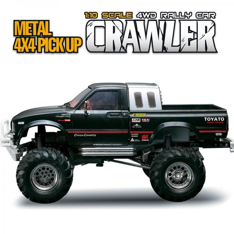shopping רכב על שלט HG P407 1/10 2.4G 4WD Rally Rc Car for TOYATO Metal 4X4 Pickup Truck Rock Crawler RTR Toy