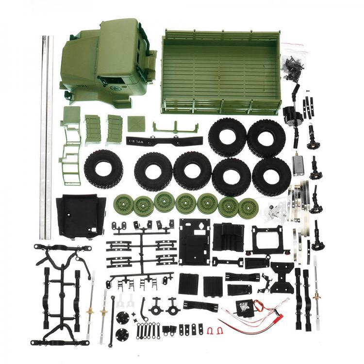 shopping רכב על שלט WPL B16 KIT 1/16 2.4G 6WD Crawler Off Road RC Car With Light