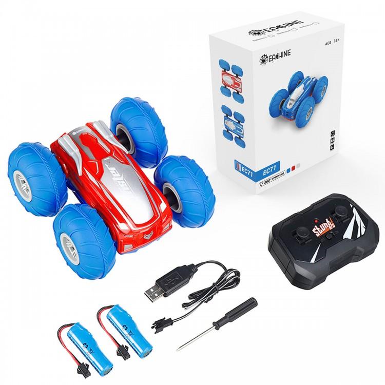 shopping רכב על שלט Eachine EC71 RTR Two Batteries 2.4G Double Sided Stunt RC Car 360 Degree Rotation Vehicles Model Kid Child Toys