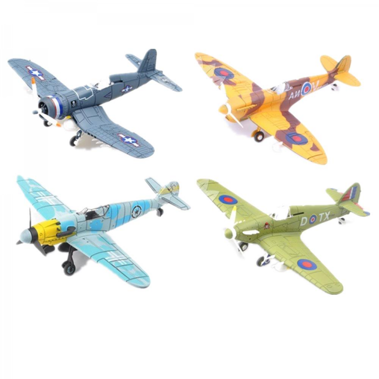 shopping מכוניות וכלי רכב 4D Model Plastic Aircraft Assemble Plane Toy 1/48 Supermarine Spitfire Fighter 18*22CM