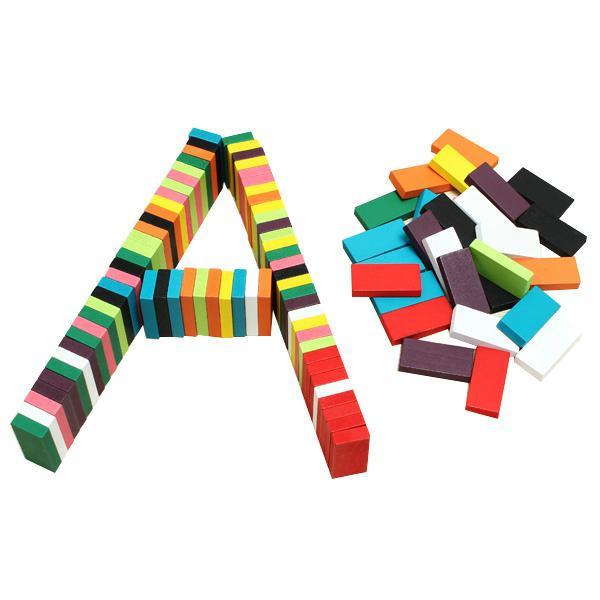 shopping מכוניות וכלי רכב 100pcs Many Colors Authentic Standard Wooden Children Domino Toys