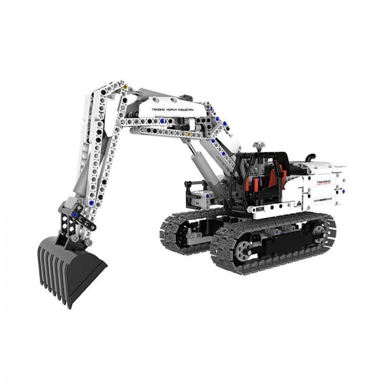 shopping מכוניות וכלי רכב XIAOMI DIY Assembled Engineering Hydraulic Excavator Hook Machine Blocks Model Toys