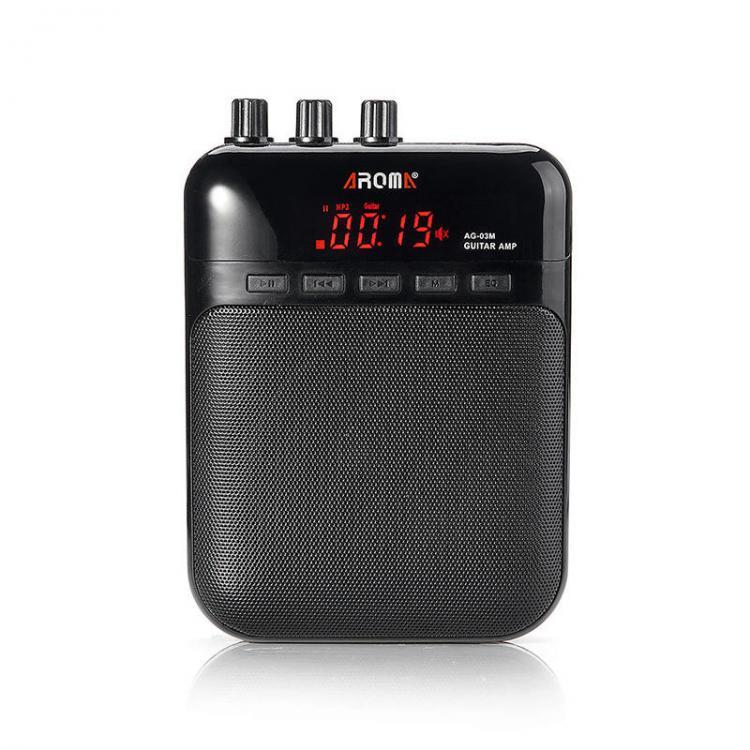 shopping כלי נגינה AROMA AG-03M Portable Charging Mini Guitar Amplifier Black