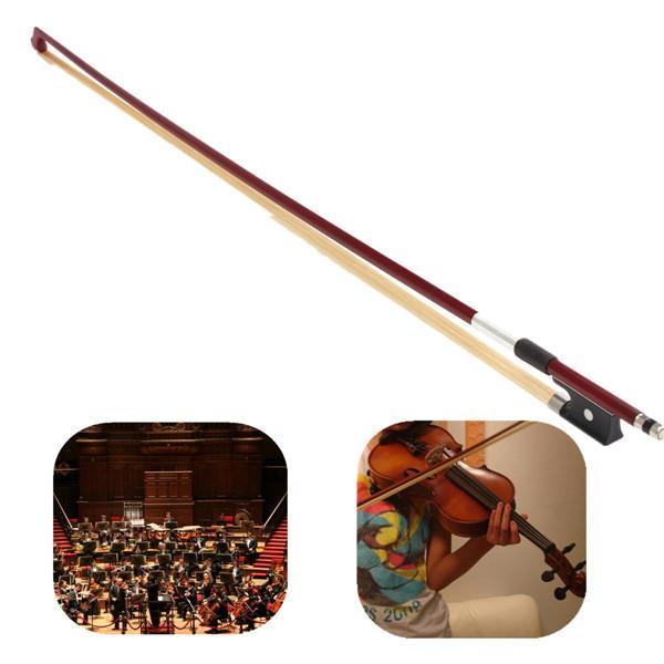 shopping כלי נגינה Professional 4/4 Black Handle Arbor White Copper Horsehair Violin Bow
