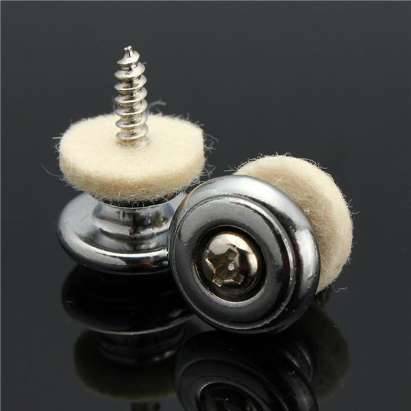 shopping כלי נגינה 2pc Mushrooms Shape Round Head Guitar Bass Strap Buttons Locks Guitar Parts Strap Pin