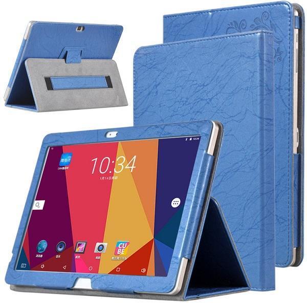shopping טאבלט PC PU Leather Case Folding Stand Cover For 10.1 inch ALLDOCUBE Cube Free Young X7 Tablet Blue