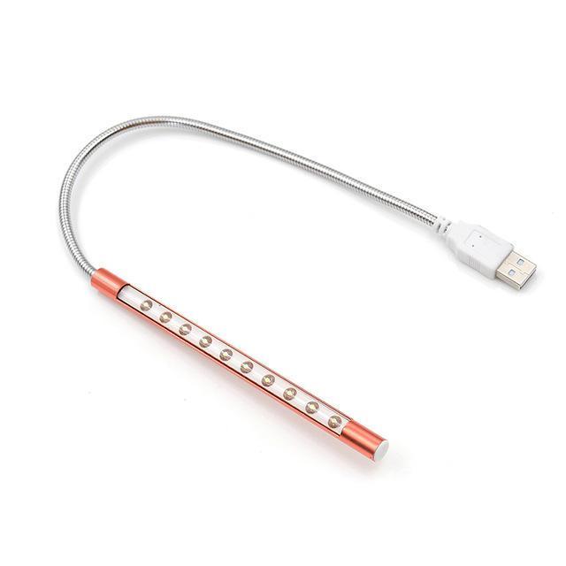 shopping לפטופים ואביזרים Mini Flexible USB Led 10 Light Computer Reading Lamp Bright Multi Colors for Notebook Laptop Desktop Power Bank