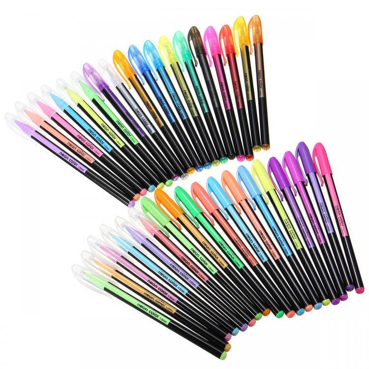 shopping ציוד משרדי 36 Colors Gel Pen Set Adult Coloring Book Ink Pens Drawing Painting Art School Supplies