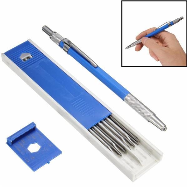 shopping ציוד משרדי 2.0 mm 2B Lead Holder Metal Mechanical Drafting Drawing Pencil 12PCs Leads