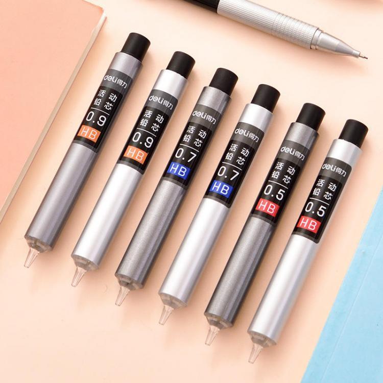 shopping ציוד משרדי XIAOMI Ecosystem Deli Press Type 0.5/0.7/0.9mm HB Automatic Pencil Refills Lead Office School Stationery Mechanical Pencil Refill