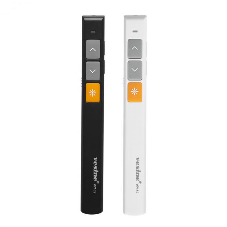 shopping ציוד משרדי Vesine VP152 Rechargeable Wireless Presenter Laser Flip Pen PPT Laser Page Pen Clicker Presentation Pen USB Remote Control Support