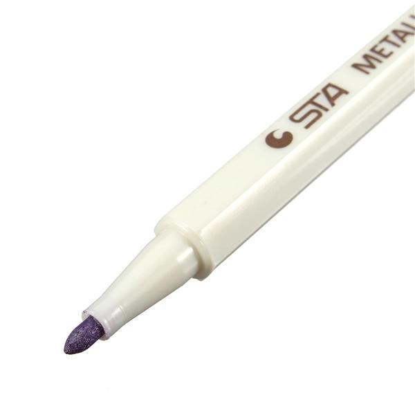 shopping ציוד משרדי Fluorescent Color Marker Metallic Felt Tip Ink Pens Card Making Craft Scrapbook
