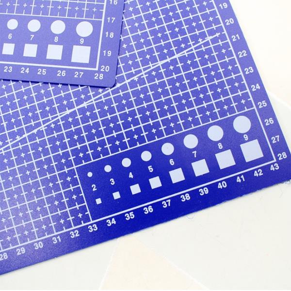 shopping ציוד משרדי A3/A4 Cutting Board In Blue Plastic Hand Pad Single Side With Scale DIY Pad