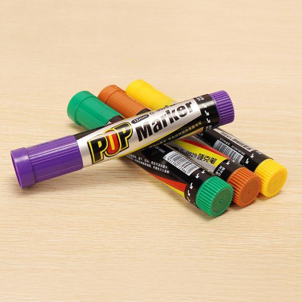 shopping ציוד משרדי Genvana 12mm POP Marker Pen Oblique Square Point Repeated Filling