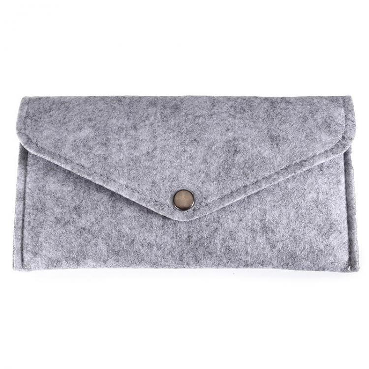 shopping ציוד משרדי Wool Felt Pencil Pen Case Multifunction Cosmetic Makeup Bag Large Capacity Pouch Purse Storage Bag