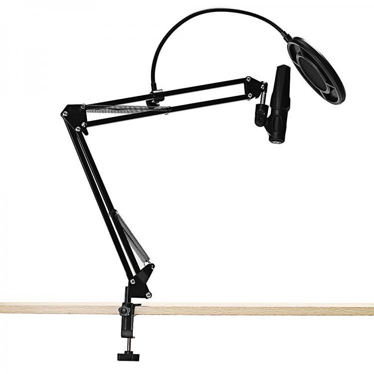 shopping ציוד היקפי למחשב NB35 Arm Microphone Stand Flexible Mobile Microphone-Support