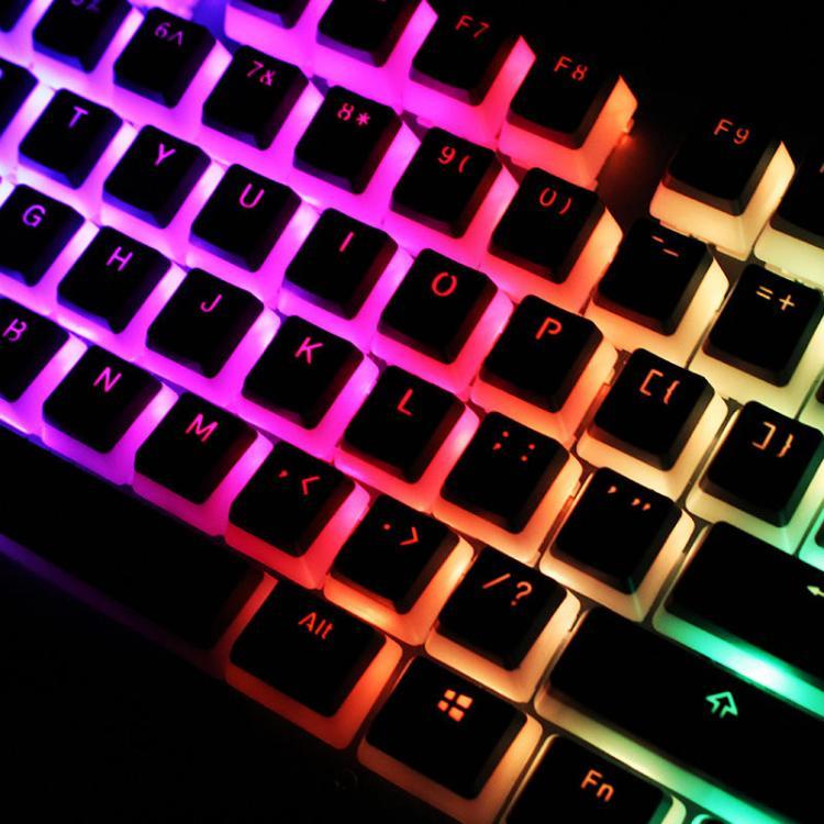 shopping ציוד היקפי למחשב 104 Key PBT OEM Profile Double-Skin Milk Pudding Keycap Translucent Key Caps for Mechanical Keyboard