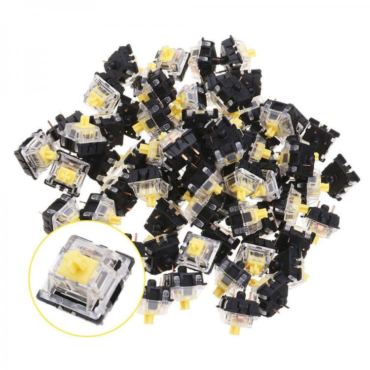shopping ציוד היקפי למחשב 70PCS Pack 3Pin Gateron Linear Yellow Switch Keyboard Switch for Mechanical Gaming Keyboard