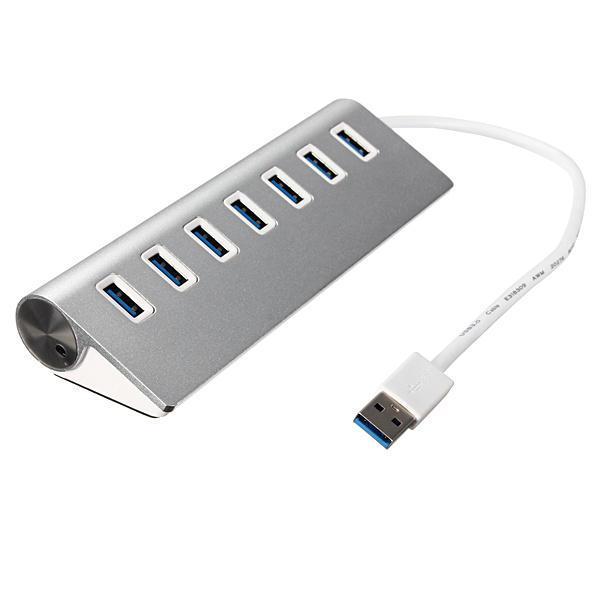 shopping ציוד היקפי למחשב 5Gbps Hi-Speed Aluminum USB 3.0 7-Port Splitter Hub Adapter