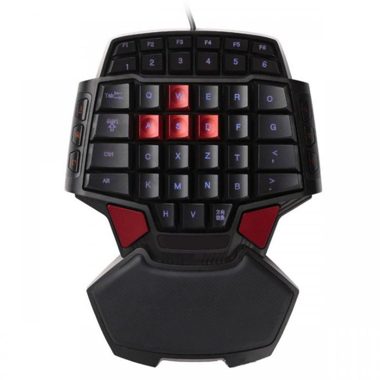 shopping ציוד היקפי למחשב DeLUX T9 47 Key USB Wired Mini Single Hand Gaming Keyboard for PC Laptop