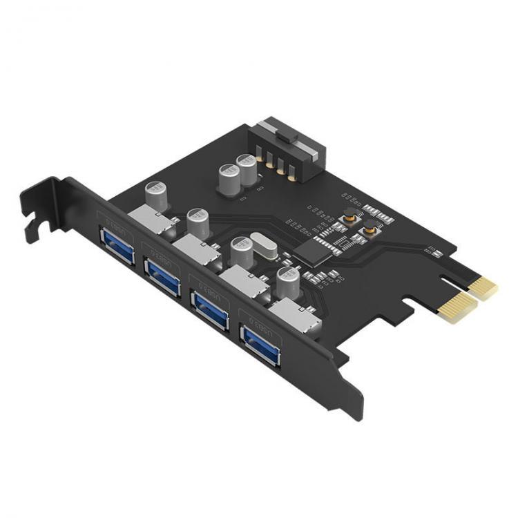 shopping חלקים למחשב Orico PME-4U 4-Port USB3.0 PCI-E Expansion Adapter Card
