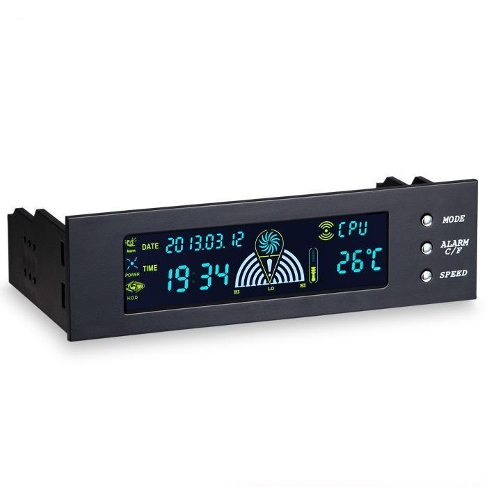 shopping חלקים למחשב STW 5023 5.25 inch LCD Panel CPU Cooling Fan Speed Temperature Controller Desktop PC Case Drive Bay
