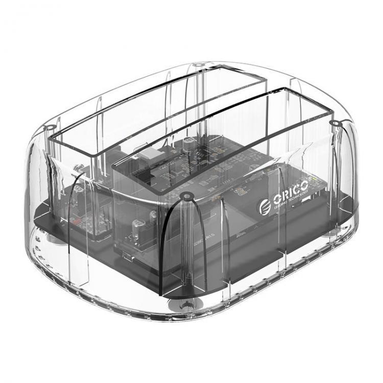 shopping דיסק און קי ואחסון ORICO 6239U3 2.5/3.5 inch 2 Bay Transparent USB3.0 Ordinary Reading&amp; Writing Hard Drive Dock Portable Hardisk HDD SSD Hard