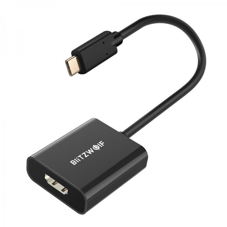 shopping כבלים וחיבורים BlitzWolf&reg; BW-TH2 Type-C to 4K 1080P HD Multimedia Interface Female Adapter Converter Video Cable